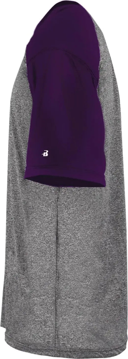Badger Sport 4341 Heather Tee - Stht Purple