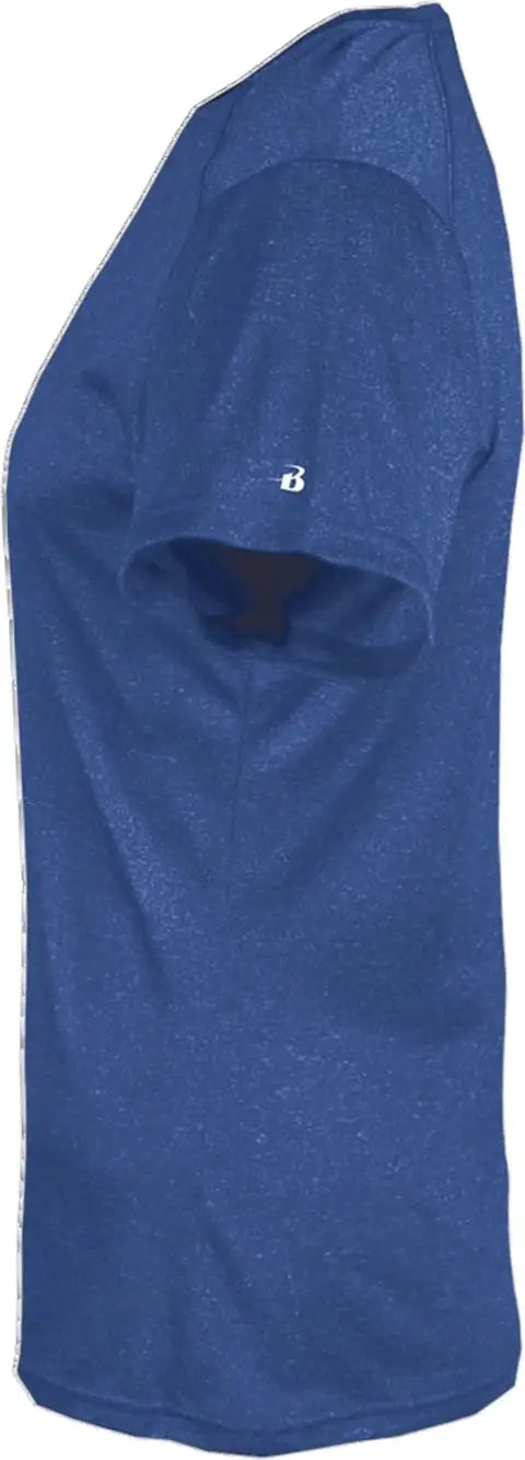 Badger Sport 4362 Pro Heather Ladies’ V-neck Tee - Royalht - Ladies s