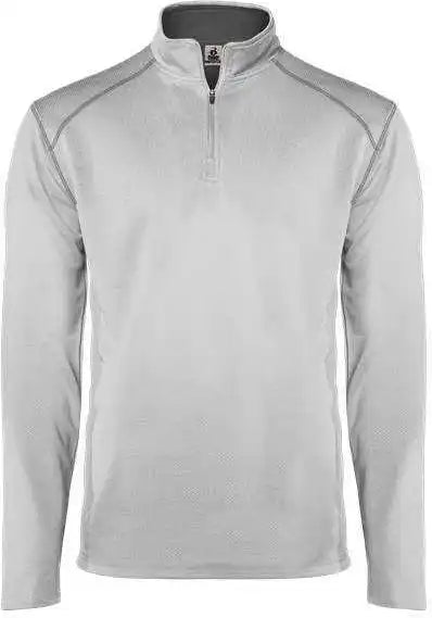 Badger Sport 4438 Money Mesh 1/4 Zip Silver Graphite