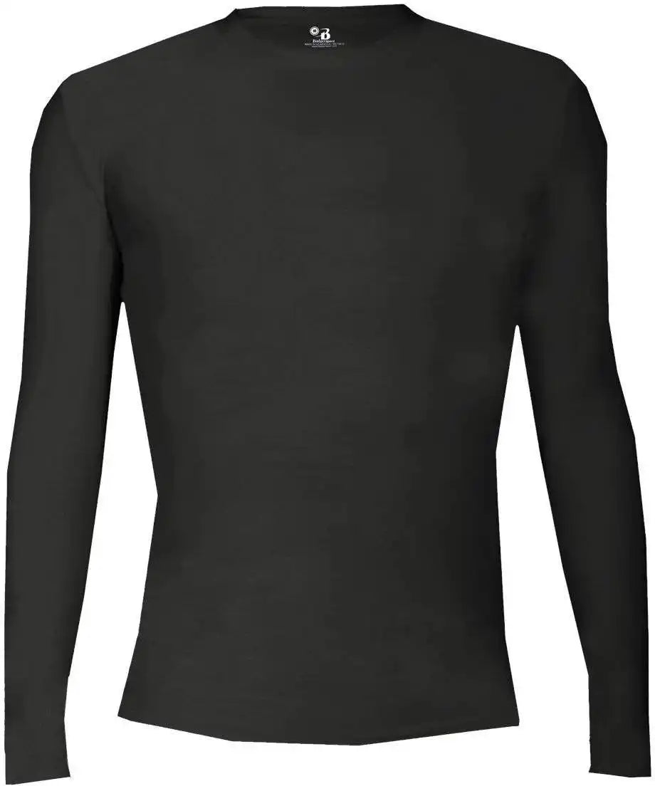 Badger Sport 4605 Pro Compression Long Sleeve Crew Black