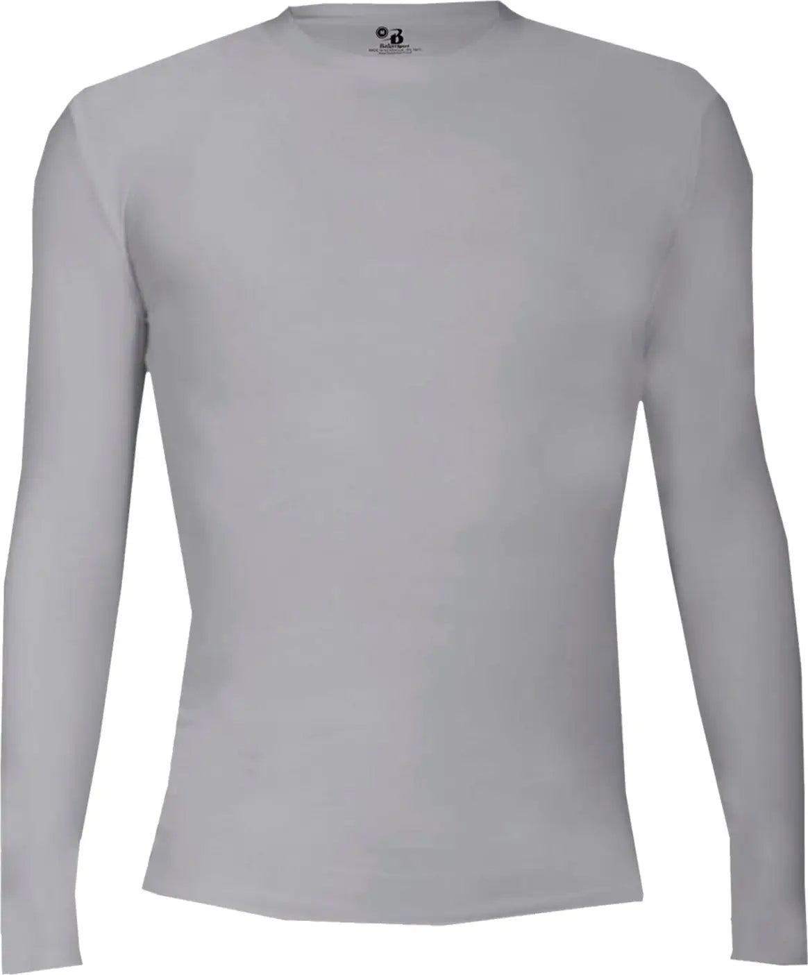 Badger Sport 4605 Pro-compression Long Sleeve Crew - Silver - Light Gray / Adult s