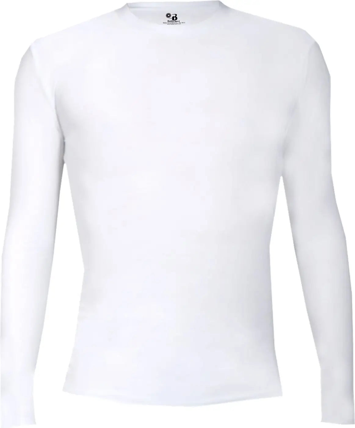 Badger Sport 4605 Pro-compression Long Sleeve Crew - White - Adult s