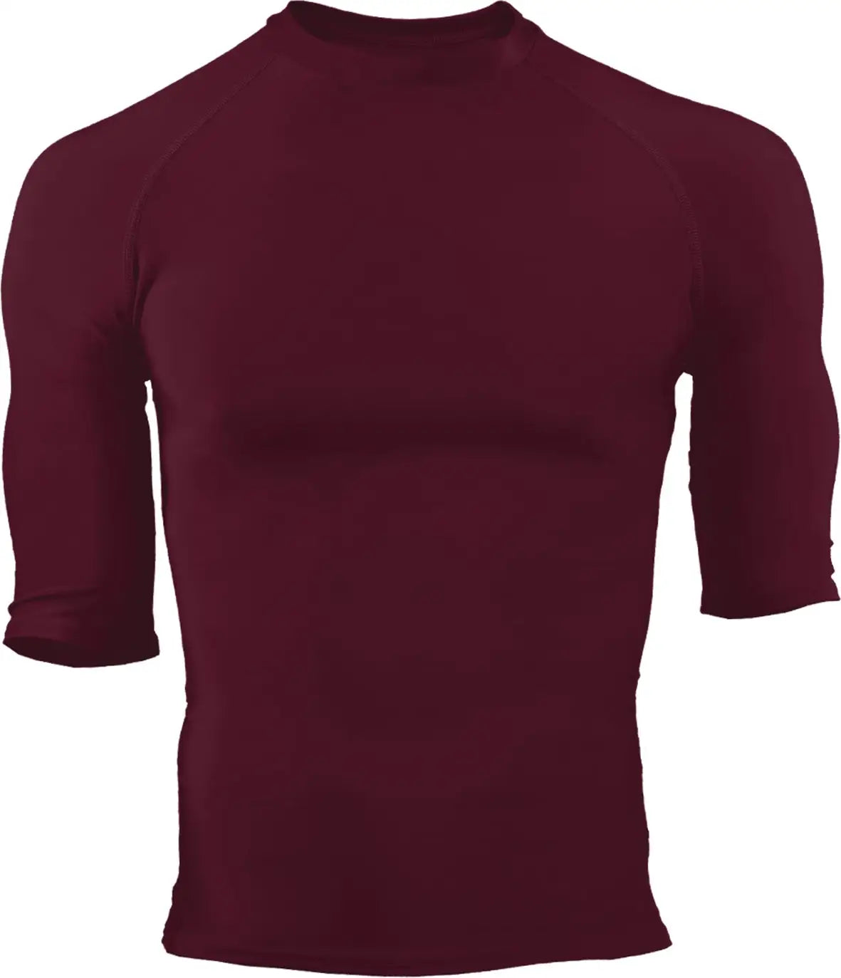 Badger Sport 4627 Pro Compression 1/2 Sleeve Crew - Maroon - Adult s