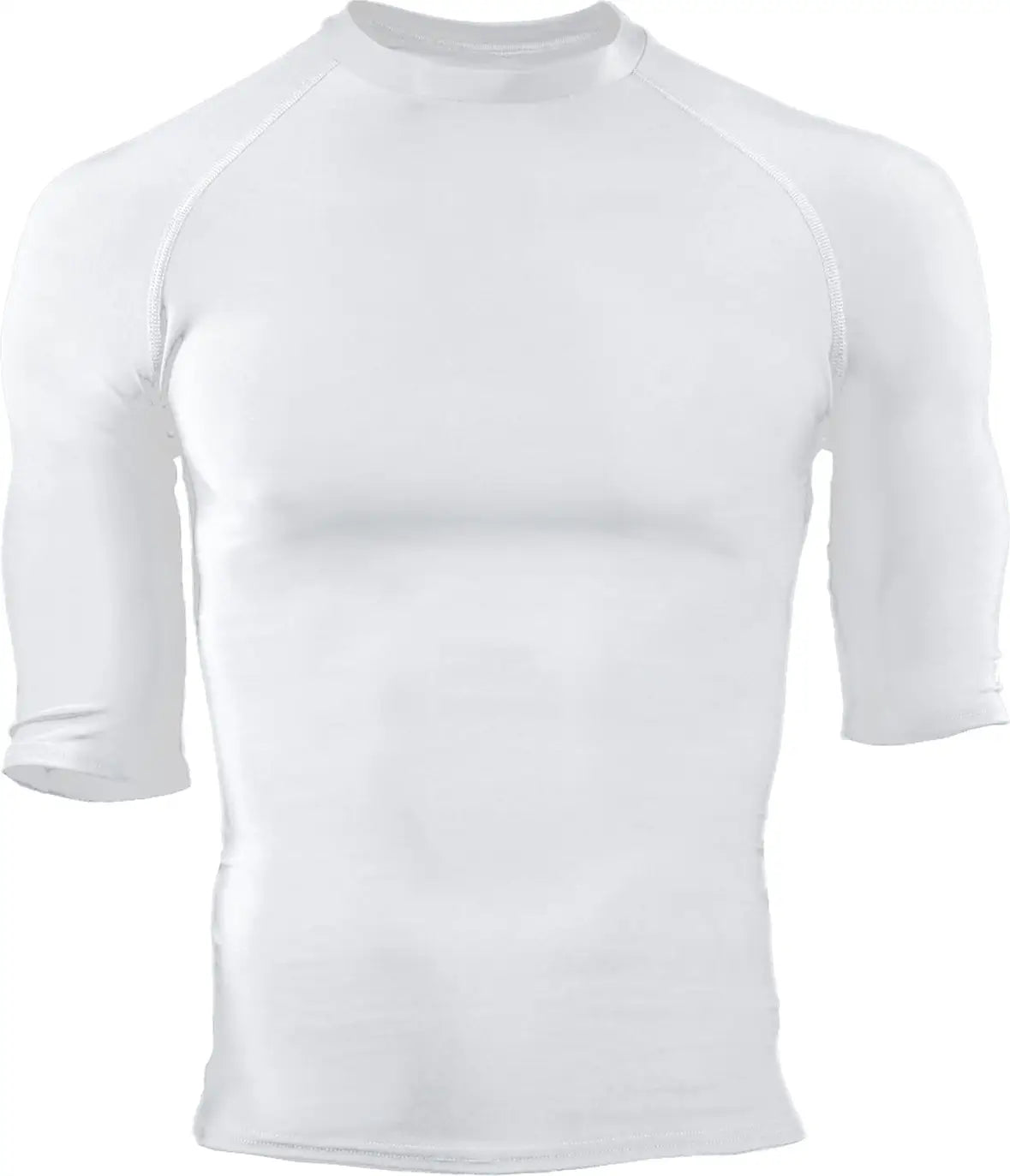 Badger Sport 4627 Pro Compression 1/2 Sleeve Crew - White - Adult s