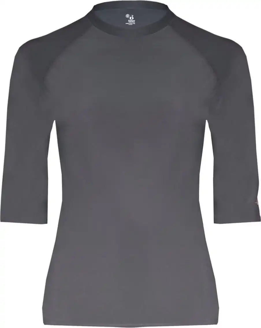 Badger Sport 4627 Pro-comprssion Half Sleeve Crew - Dark Gray