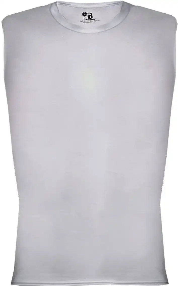 Badger Sport 4631 Pro Compression Sleeveless Light Gray