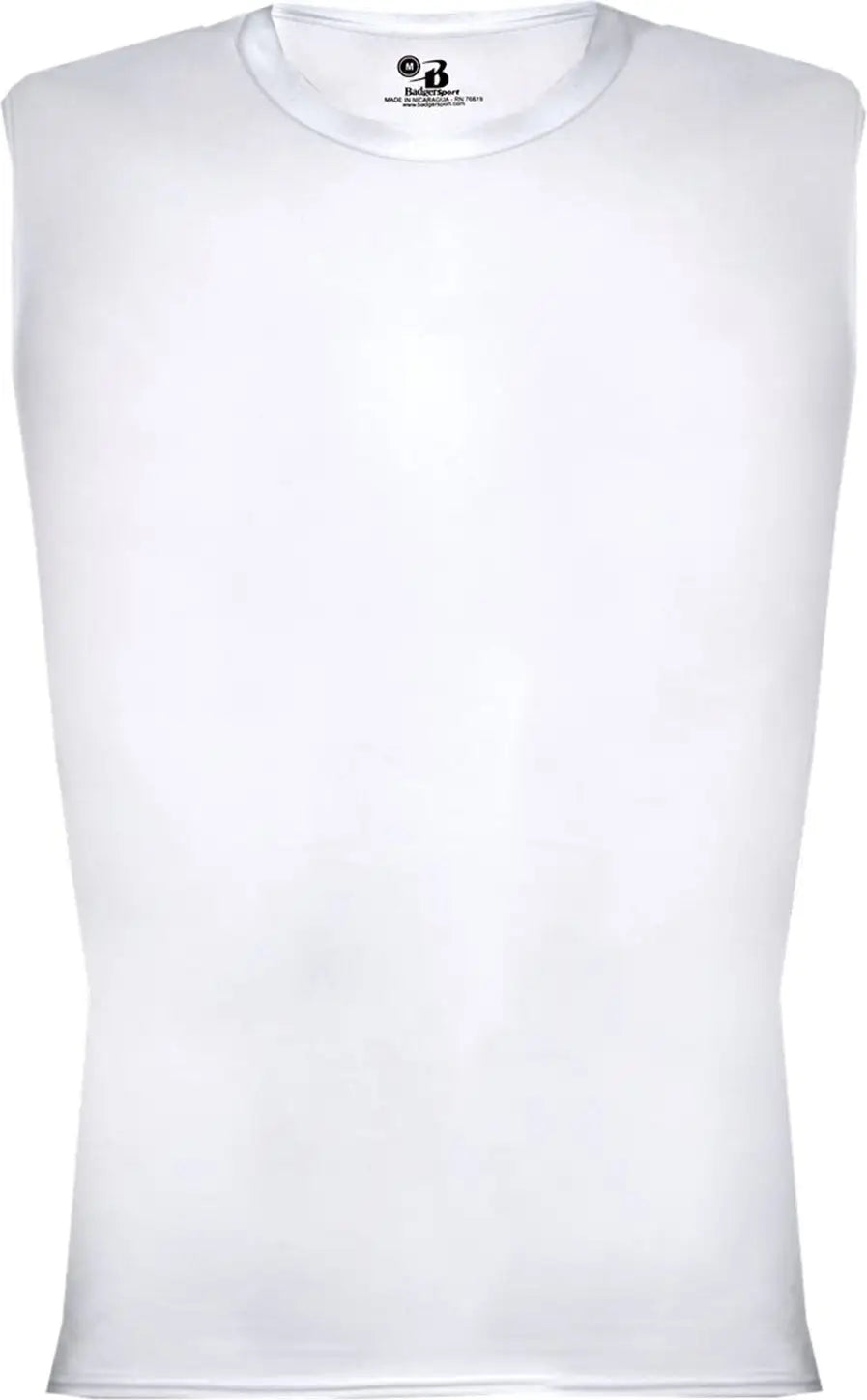 Badger Sport 4631 Pro-compression Sleeveless - White - Adult s