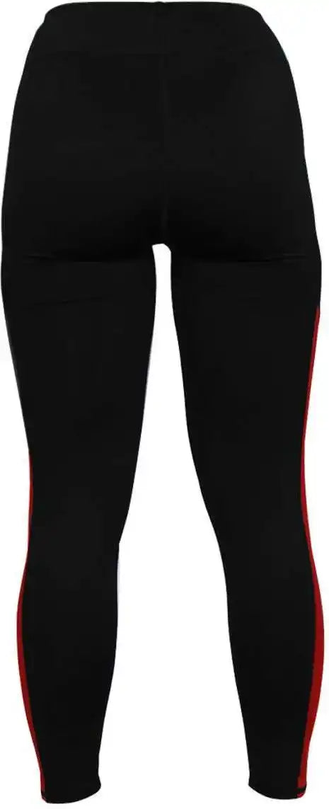 Badger Sport 4637 Panel Ladies Tight - Black Red