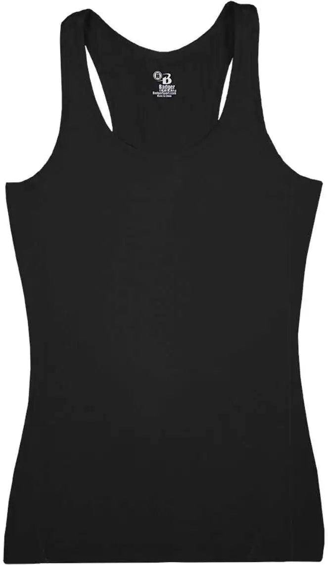 Badger Sport 4666 Pro Compression Ladies Racerback Black