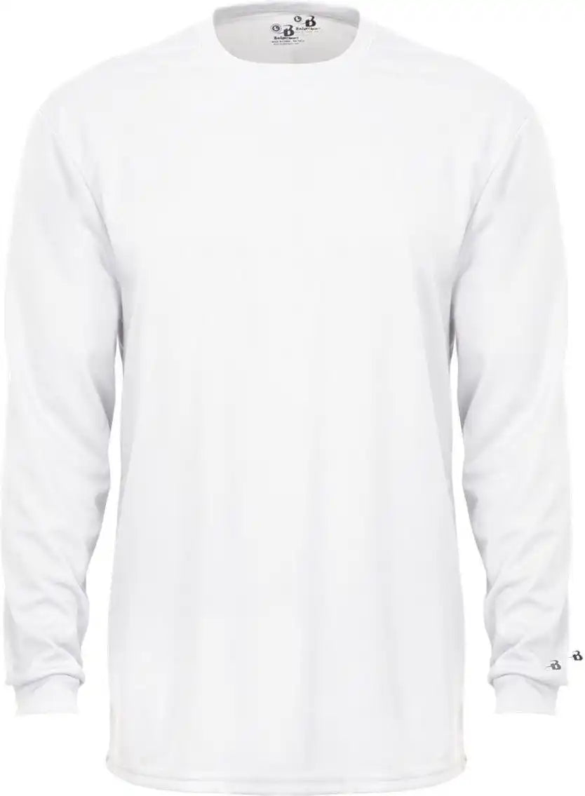 Badger Sport 4804 B-tech Long Sleeve Tee - White