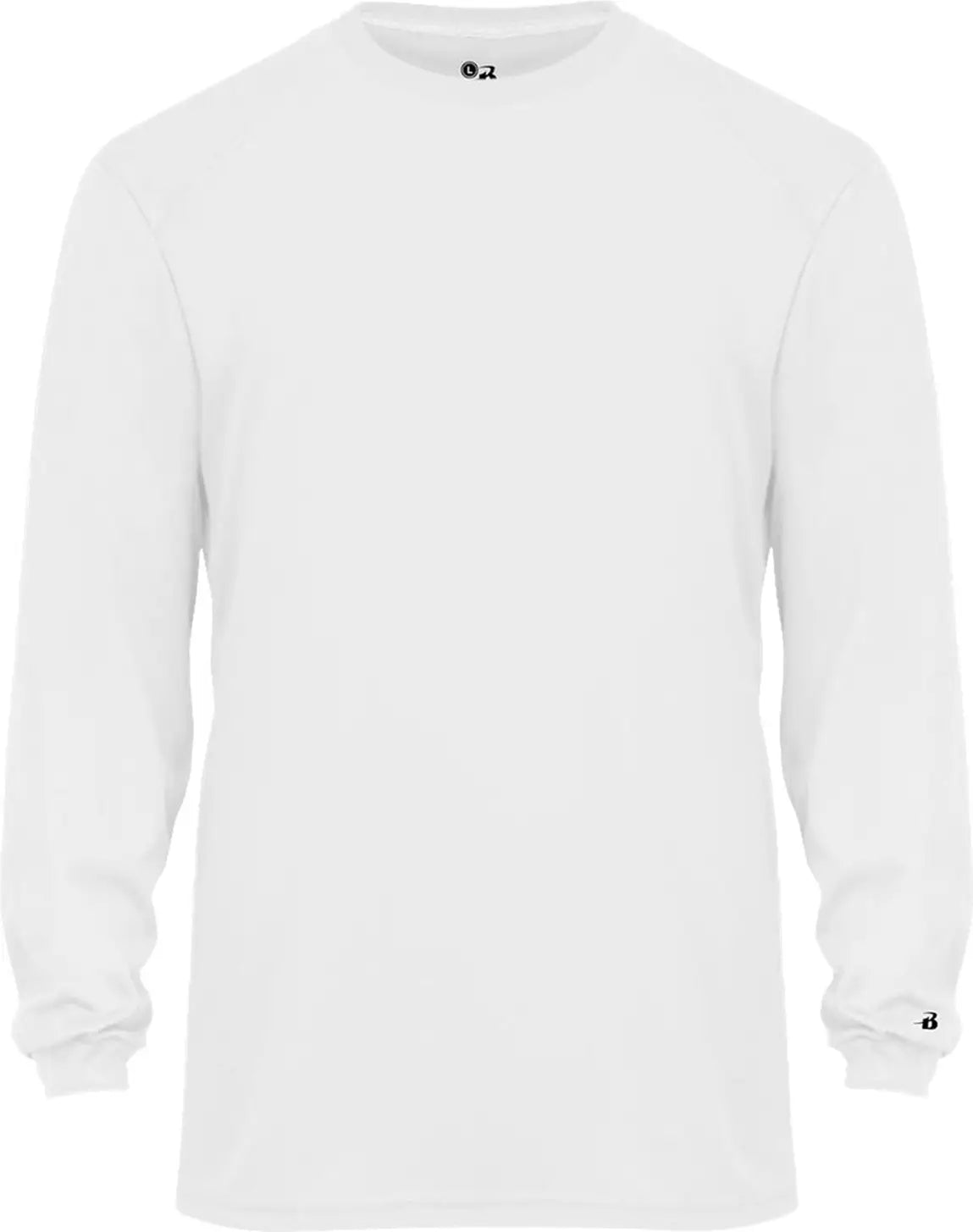 Badger Sport 480400 B-tech L/s Tee - White - Adult s
