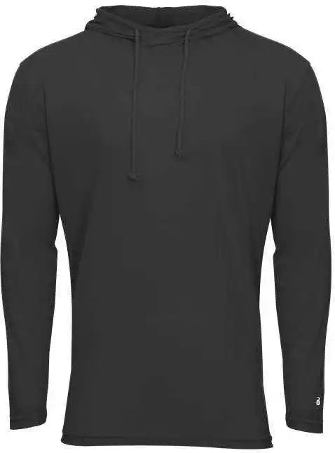 Badger Sport 4905 Tri-blend Surplice Hoodie Tee - Black