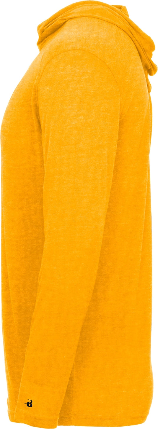 Badger Sport 4905 Tri-blend Surplice Hoodie Tee - Gold Heather