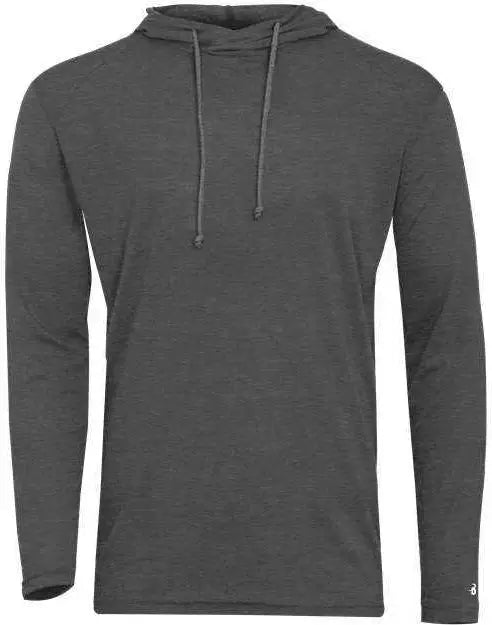 Badger Sport 4905 Tri-blend Surplice Hoodie Tee - Graphite Heather