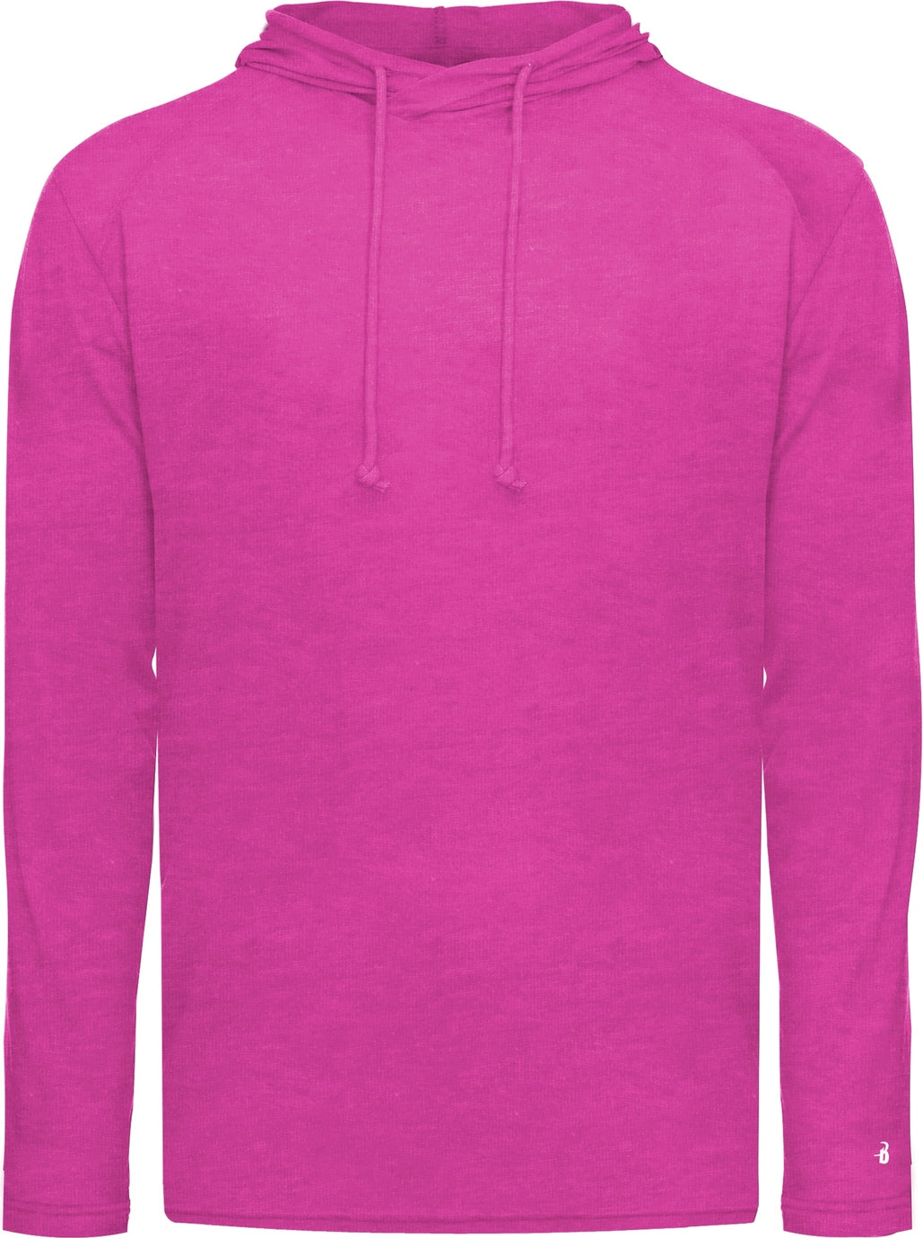 Badger Sport 4905 Tri-blend Surplice Hoodie Tee - Hot Pink Heather - Adult Xs
