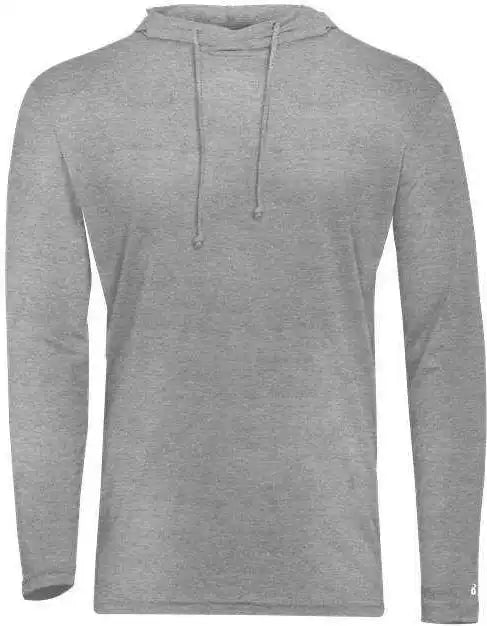Badger Sport 4905 Tri Blend Surplice Hoodie Tee Oxford