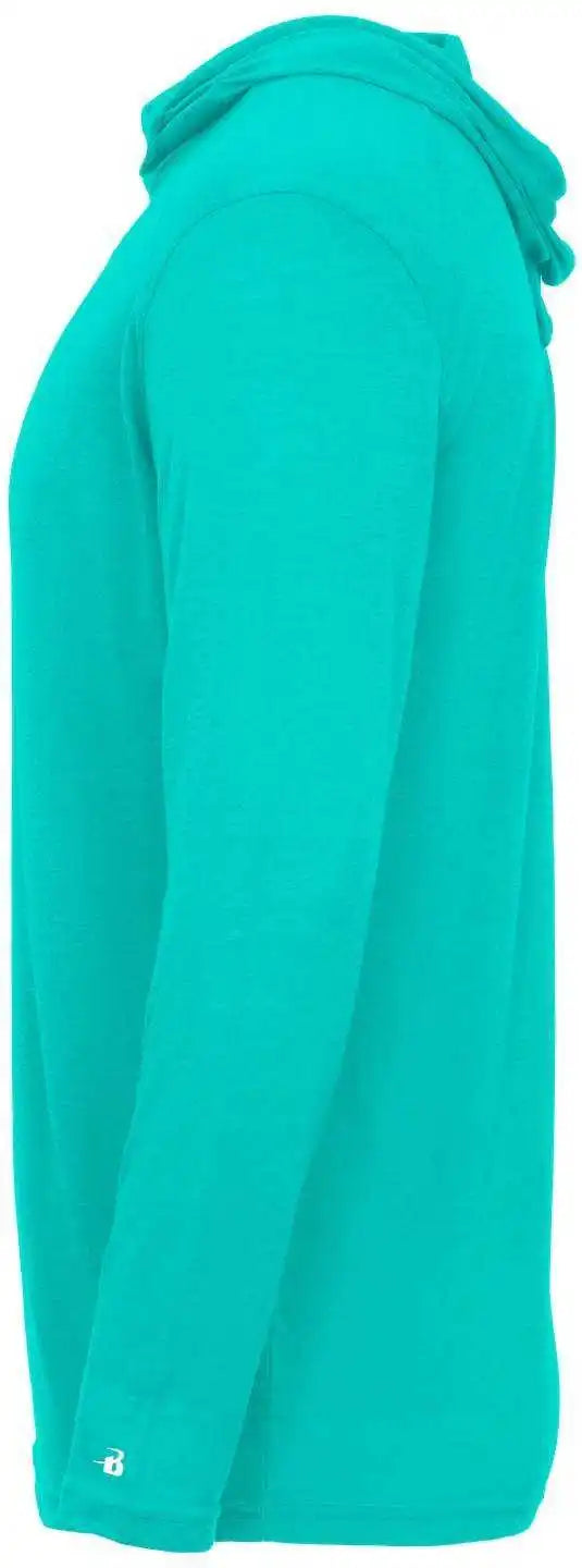 Badger Sport 4905 Tri-blend Surplice Hoodie Tee - Turquoise