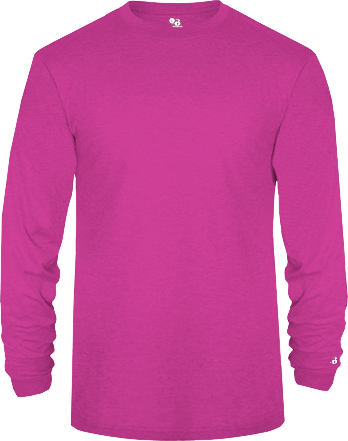 Badger Sport 4944 Tri-blend L/s Tee - Hot Pink Heather - Adult Xs