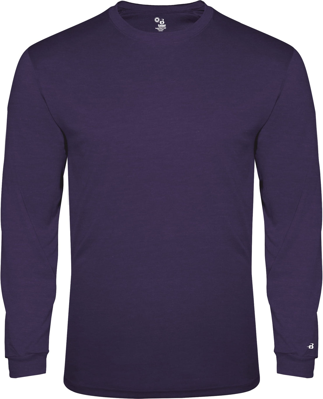 Badger Sport 4944 Tri-blend L/s Tee - Purple - Adult Xs