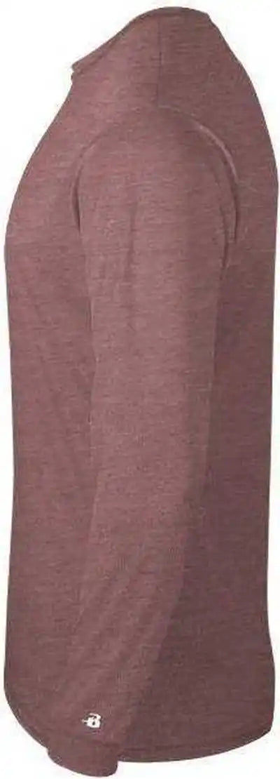 Badger Sport 4944 Tri Blend Long Sleeve Tee Maroon Heather