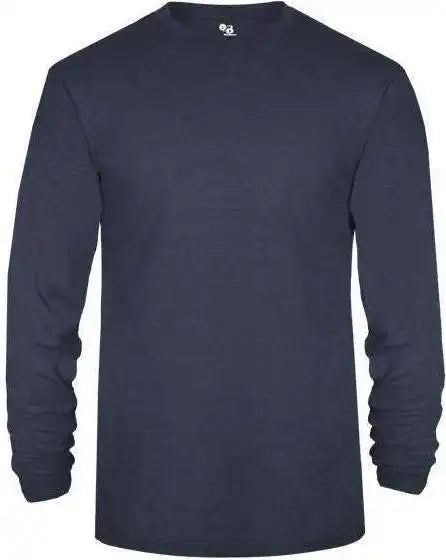 Badger Sport 4944 Tri Blend Long Sleeve Tee Navy