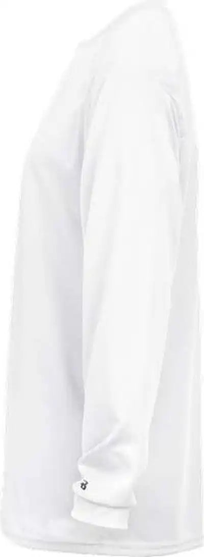 Badger Sport 4944 Tri Blend Long Sleeve Tee White
