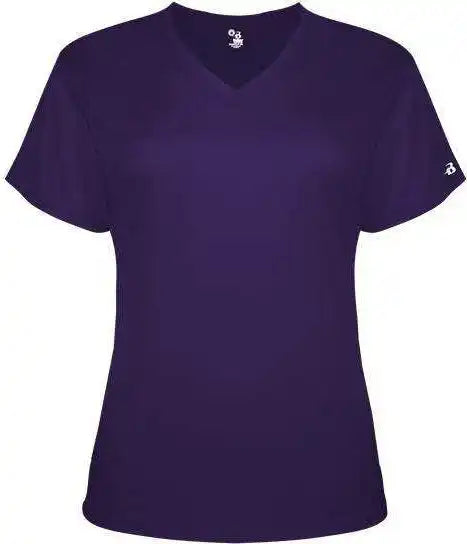 Badger Sport 4962 Tri-blend Ladies’ V-neck Tee - Black