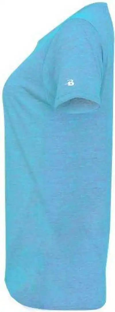 Badger Sport 4962 Tri-blend Ladies’ V-neck Tee - Columbia Blue Heather