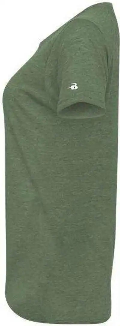 Badger Sport 4962 Tri-blend Ladies’ V-neck Tee - Forest Heather