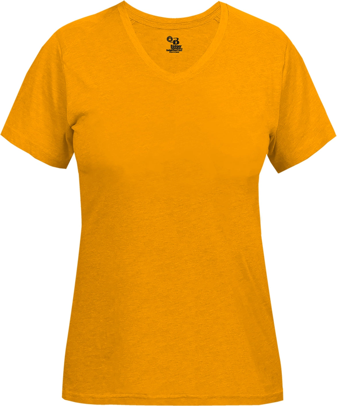 Badger Sport 4962 Tri-blend Ladies V-neck Tee - Gold Heather