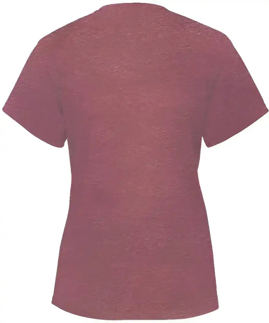 Badger Sport 4962 Tri-blend Ladies’ V-neck Tee - Maroon Heather
