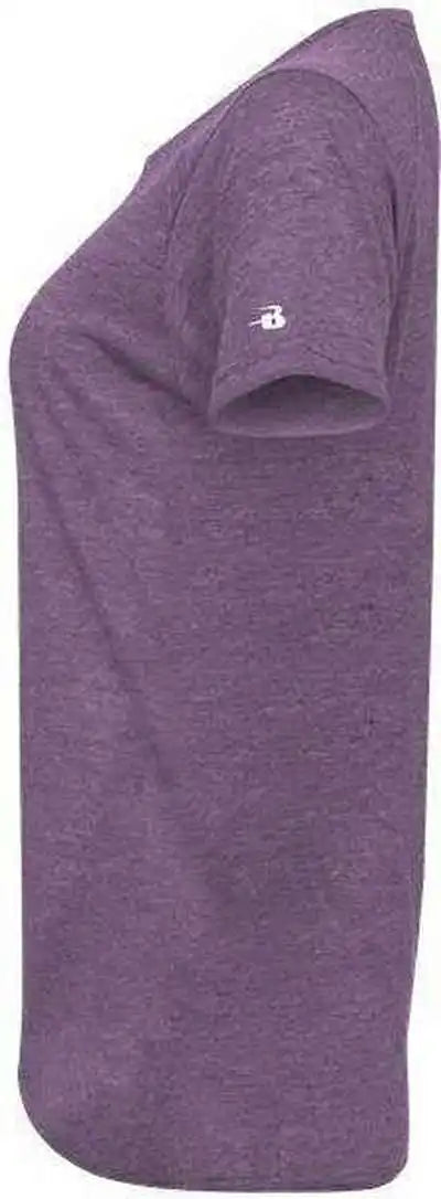 Badger Sport 4962 Tri-blend Ladies’ V-neck Tee - Purple Heather