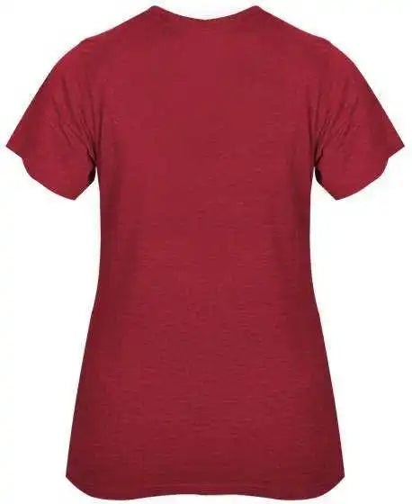 Badger Sport 4962 Tri-blend Ladies’ V-neck Tee - Red