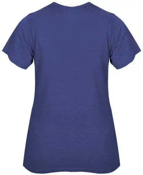 Badger Sport 4962 Tri-blend Ladies’ V-neck Tee - Royal Heather