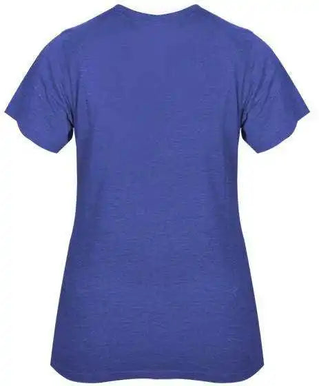 Badger Sport 4962 Tri Blend Ladies’ v Neck Tee Royal
