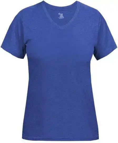 Badger Sport 4962 Tri Blend Ladies’ v Neck Tee Royal
