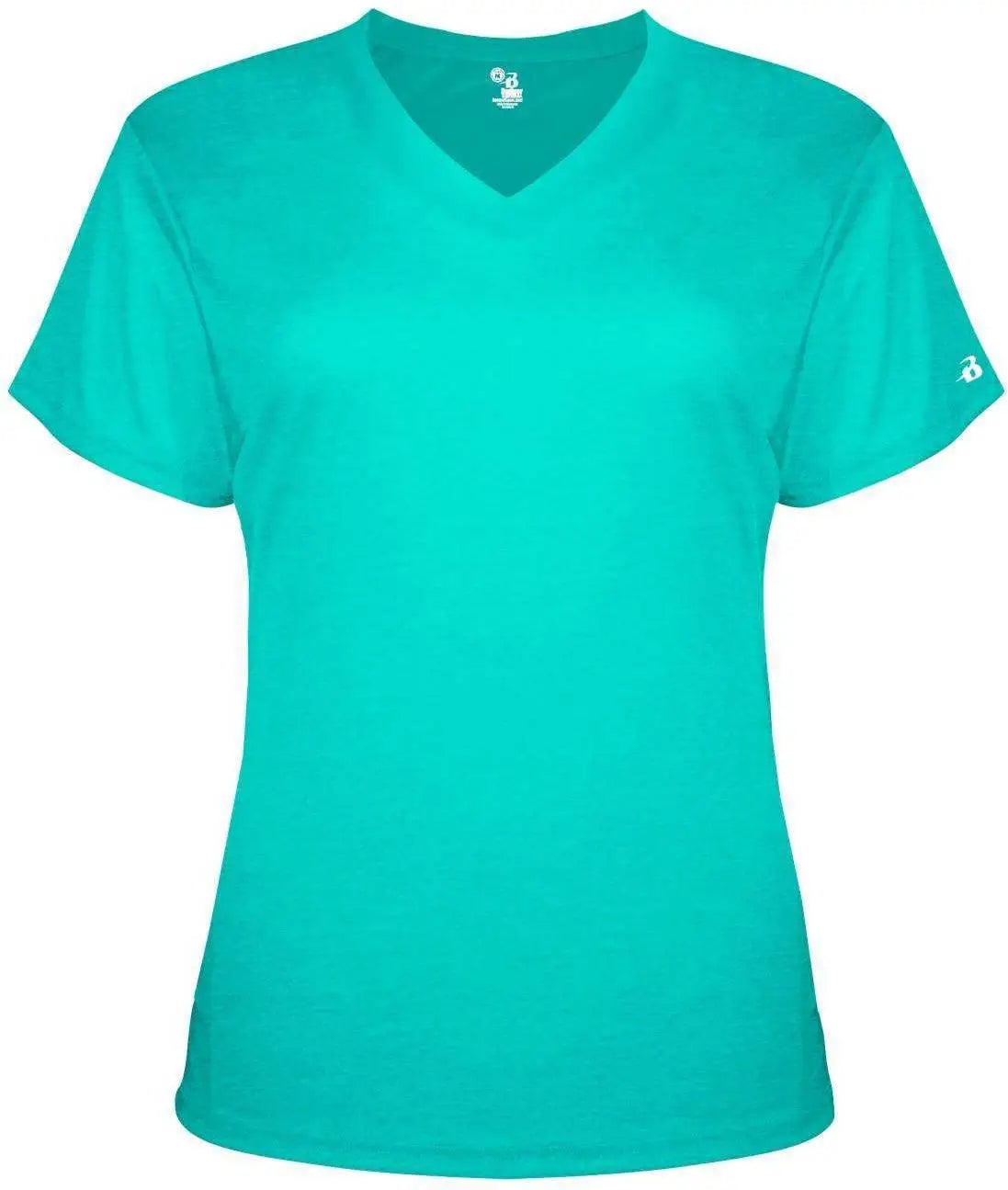 Badger Sport 4962 Tri-blend Ladies’ V-neck Tee - Turquoise