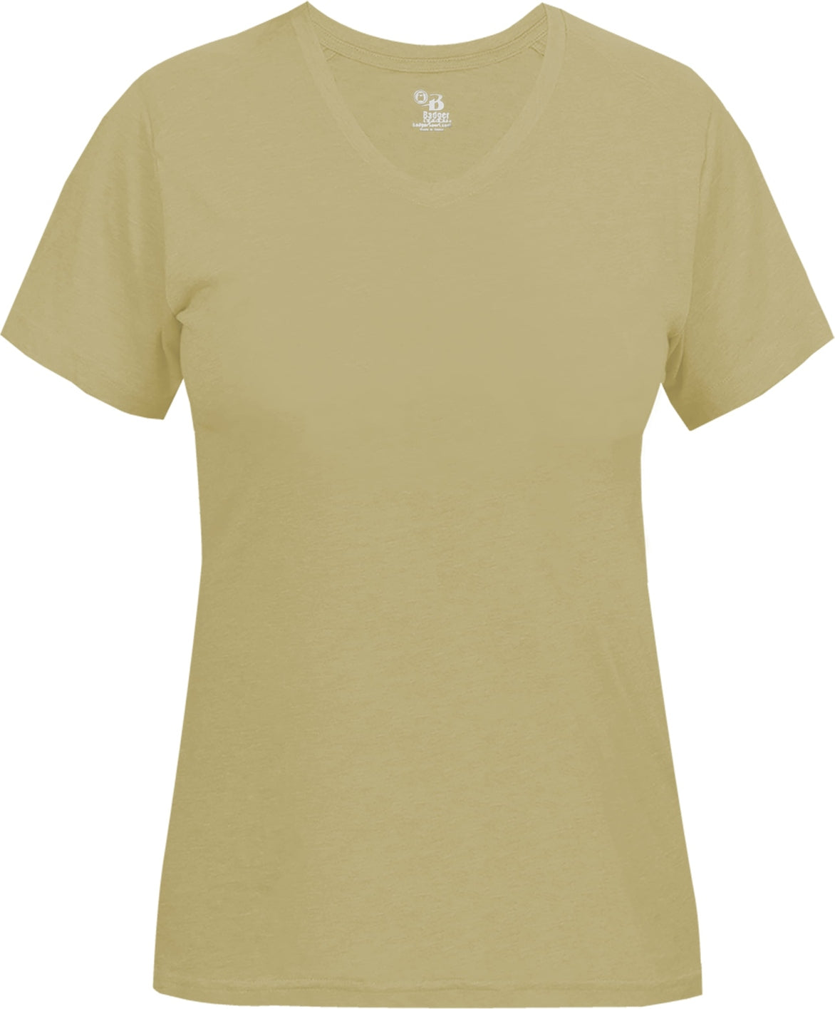 Badger Sport 4962 Tri-blend Ladies V-neck Tee - Vegas Gold Heather - Xs