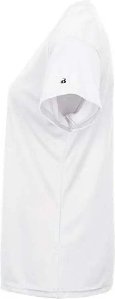 Badger Sport 4962 Tri Blend Ladies’ v Neck Tee White