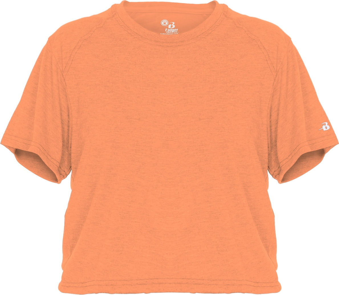 Badger Sport 4963 Tri-blend Womens Crop Tee - Peach
