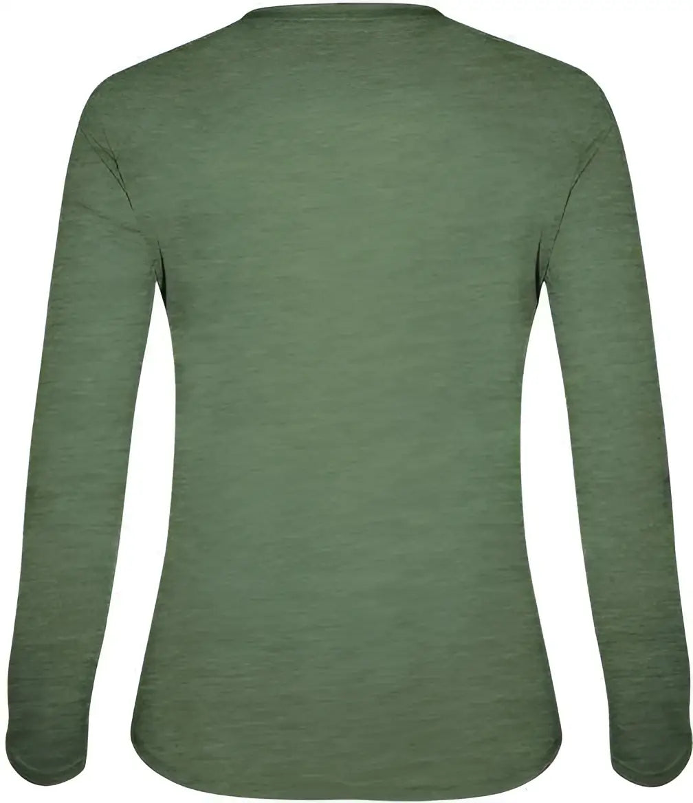 Badger Sport 4964 Tri-blend L/s Ladies Tee - Forest Heather