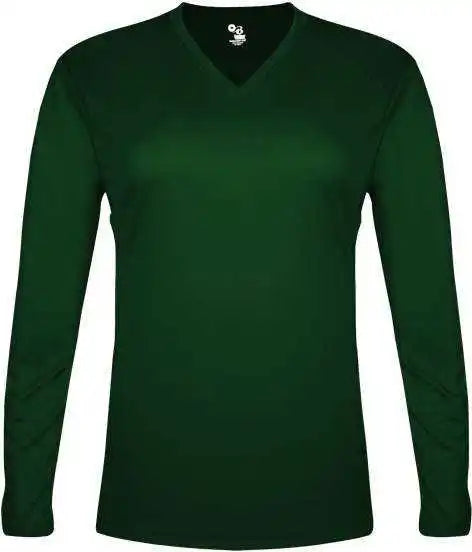 Badger Sport 4964 Tri-blend L/s Ladies Tee - Forest