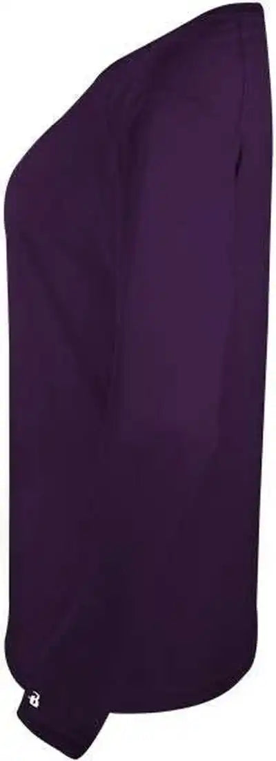 Badger Sport 4964 Tri-blend L/s Ladies Tee - Maroon Heather