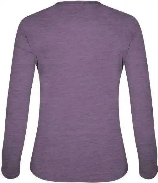 Badger Sport 4964 Tri Blend L/s Ladies Tee Purple Heather