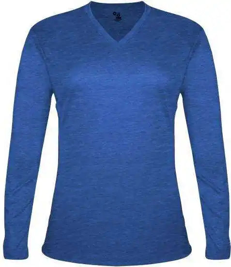 Badger Sport 4964 Tri-blend L/s Ladies Tee - Royal