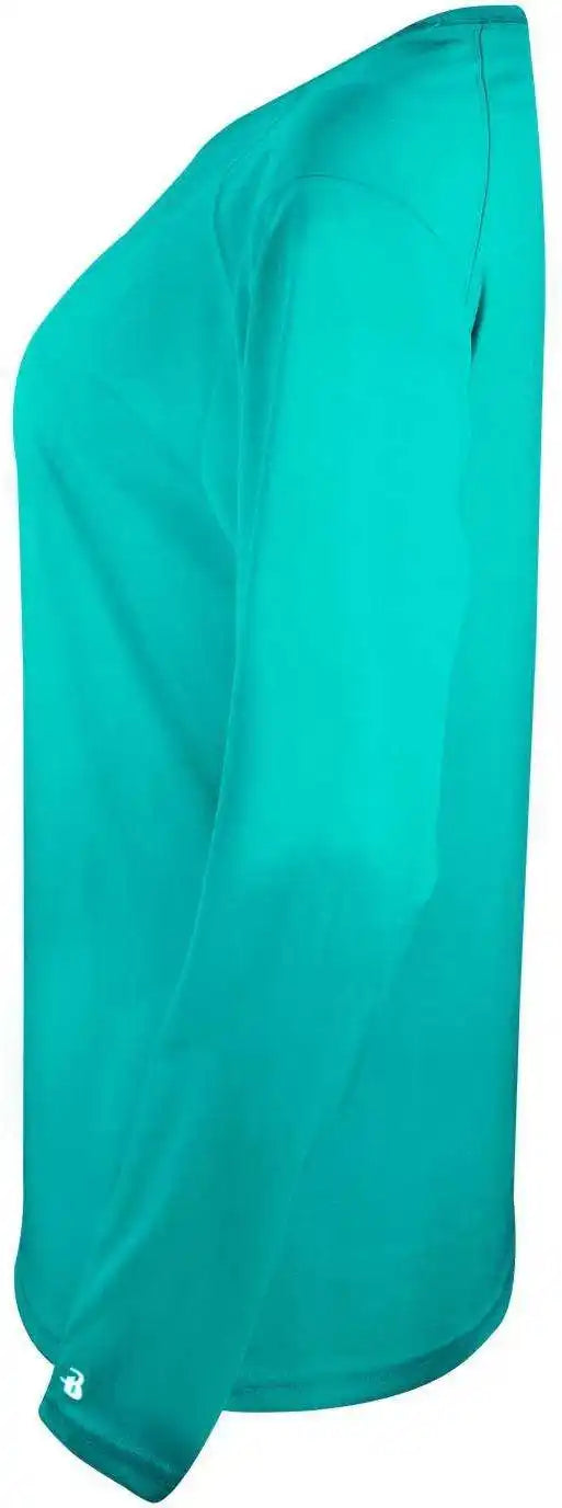 Badger Sport 4964 Tri-blend L/s Ladies Tee - Turquoise