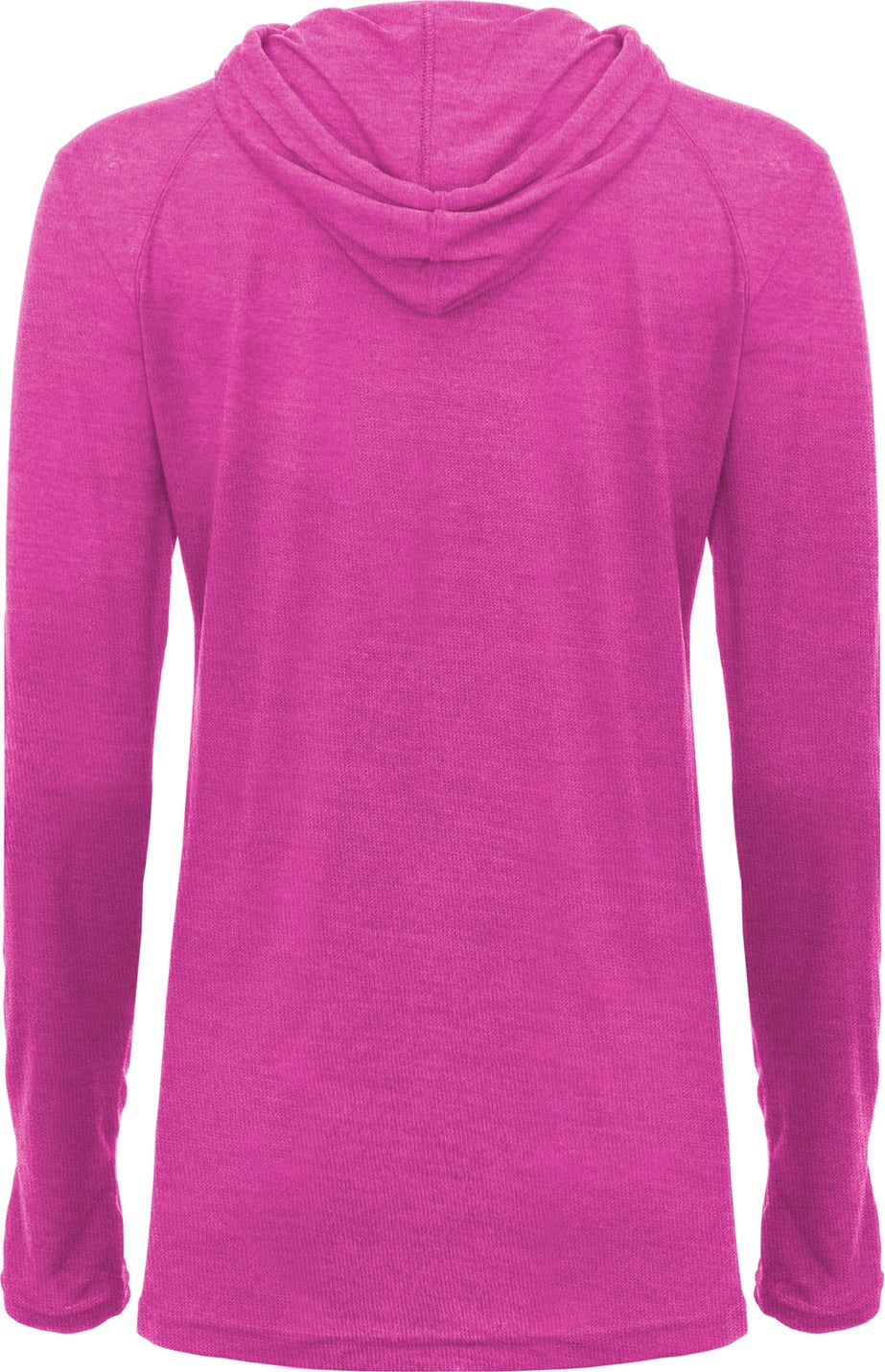 Badger Sport 4965 Tri-blend Surplice Women’s Hooded Tee - Hot Pink Heather