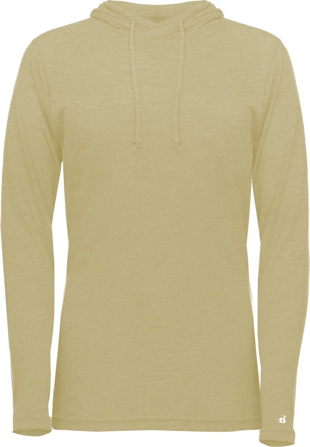 Badger Sport 4965 Tri-blend Surplice Women’s Hooded Tee - Vegas Gold Heather