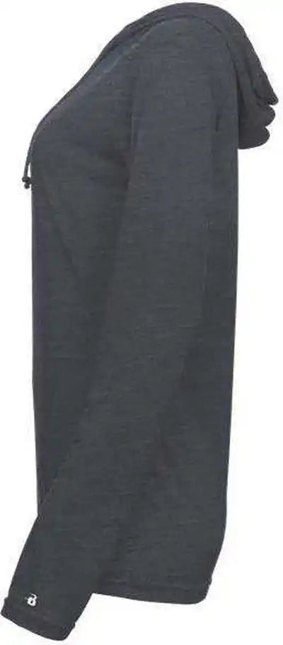 Badger Sport 496500 Tri-blend Surplice Women’s Hoodie Tee - Navy Heather