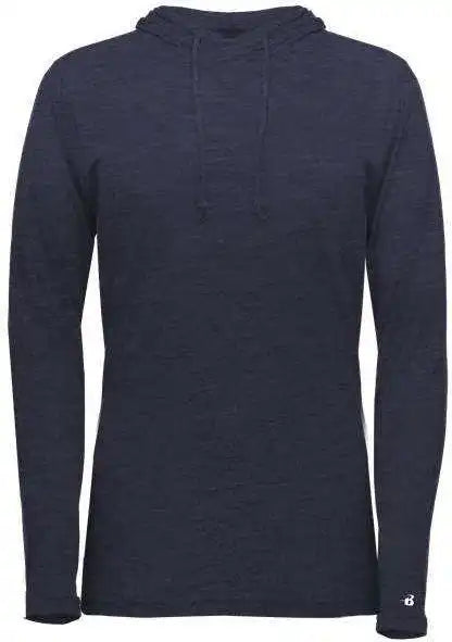 Badger Sport 496500 Tri-blend Surplice Women’s Hoodie Tee - Navy Heather
